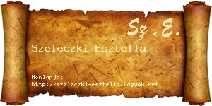 Szeleczki Esztella névjegykártya